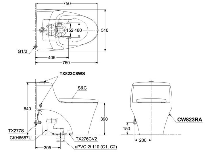 Toto CW823RAT8