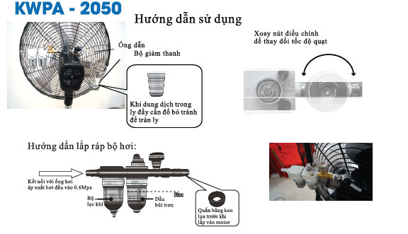 Quạt hơi nước treo tường Dasin 