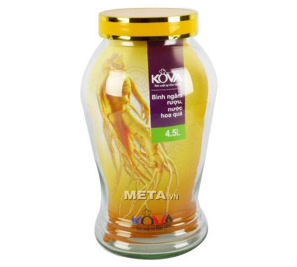 Bình ngâm rượu, nước hoa quả Kova 4,5 lít BNR4.5