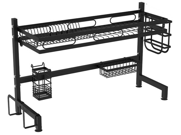 Kệ chén bát sơn đen chống khuẩn cao cấp 1 tầng Vando 6204 (95cm)