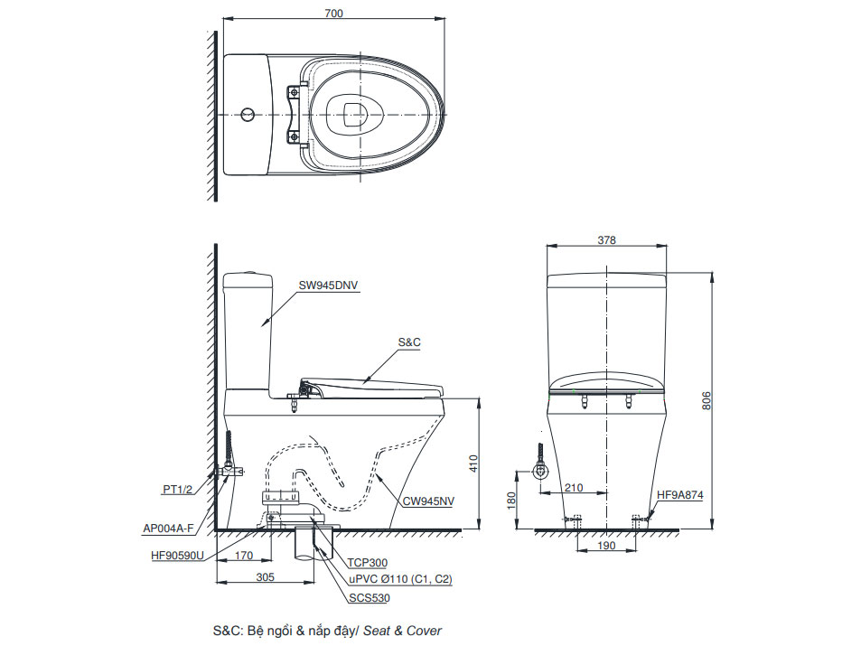 TOTO C945DNT8