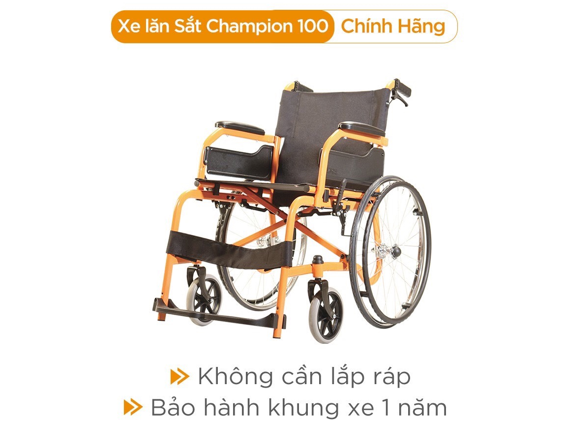 Xe lăn không cần lắp ráp 