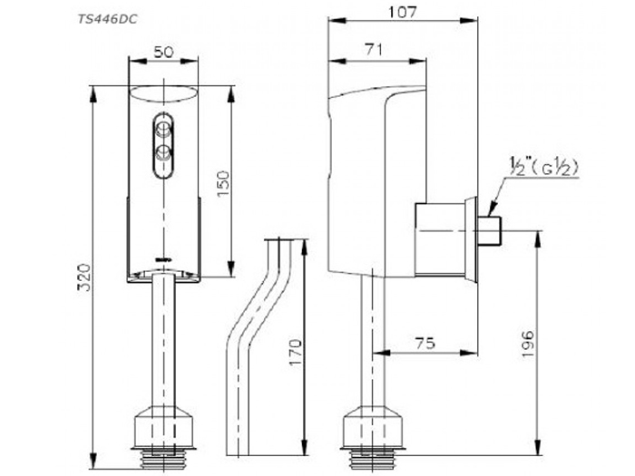 Xả tiểu nam cảm ứng Toto