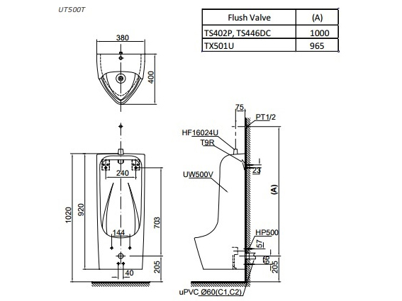 Toto UT500T 