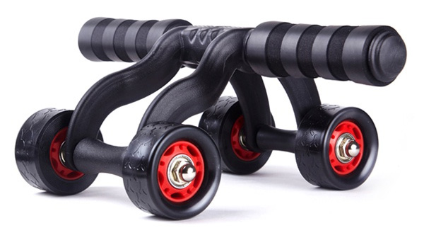 Hình ảnh con lăn tập cơ bụng 4 bánh Ab Roller and Push Up Bar