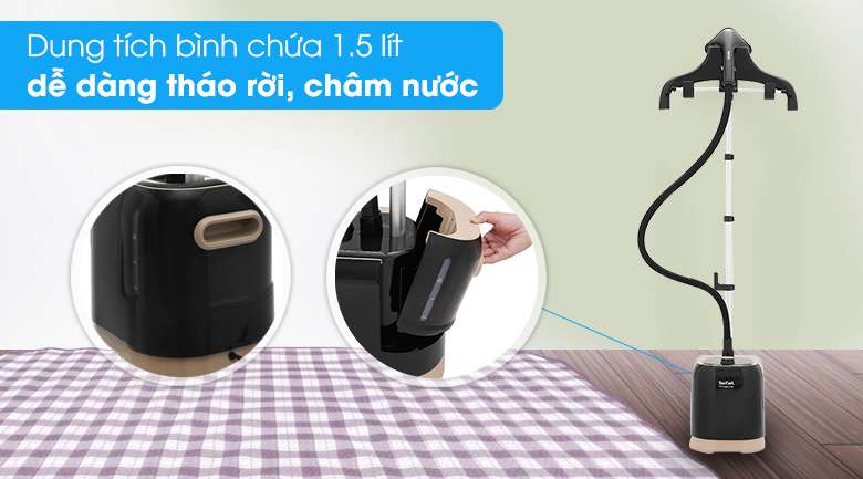 Dung tích bình chứa là 1,5 lít nước