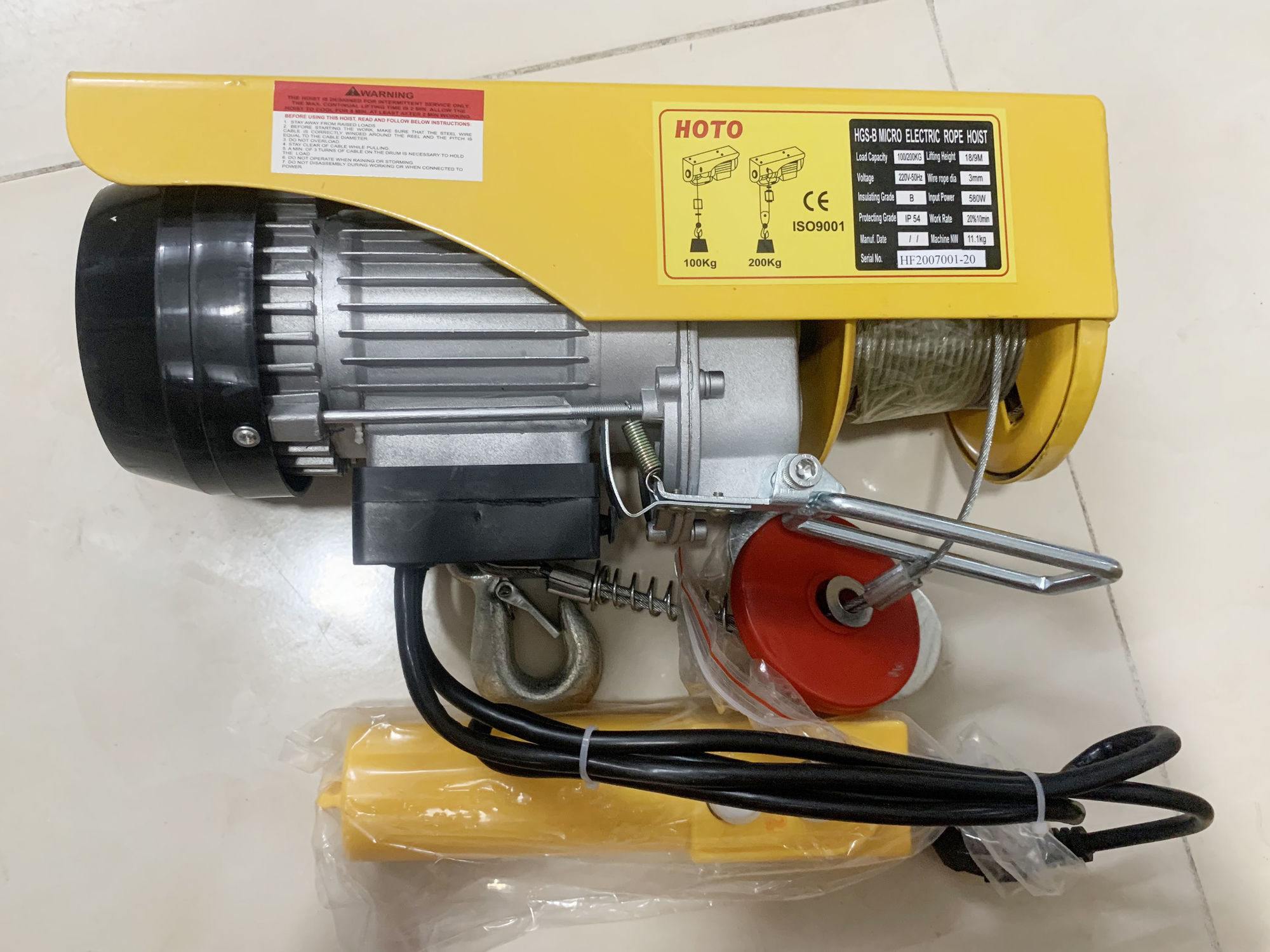 Tời điện Hoto PA 200 (200kg)