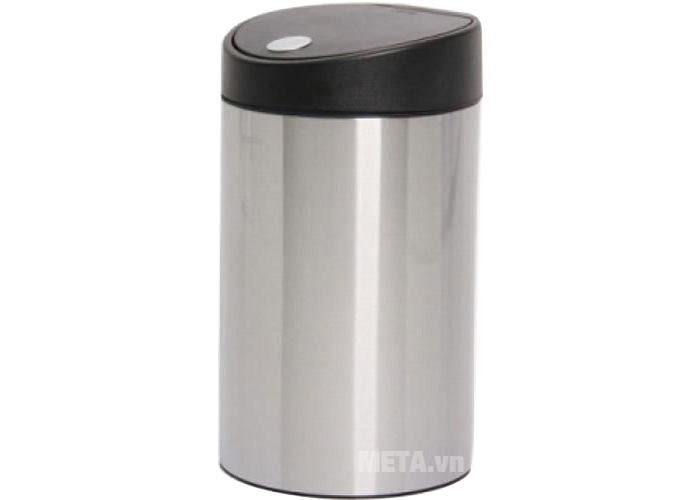 Thùng rác Inox nhấn tròn nhỏ Fitis RTS1-901 - 12L (bạc)