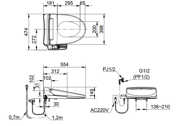 Nắp bồn cầu Inax CW-KB22AVN