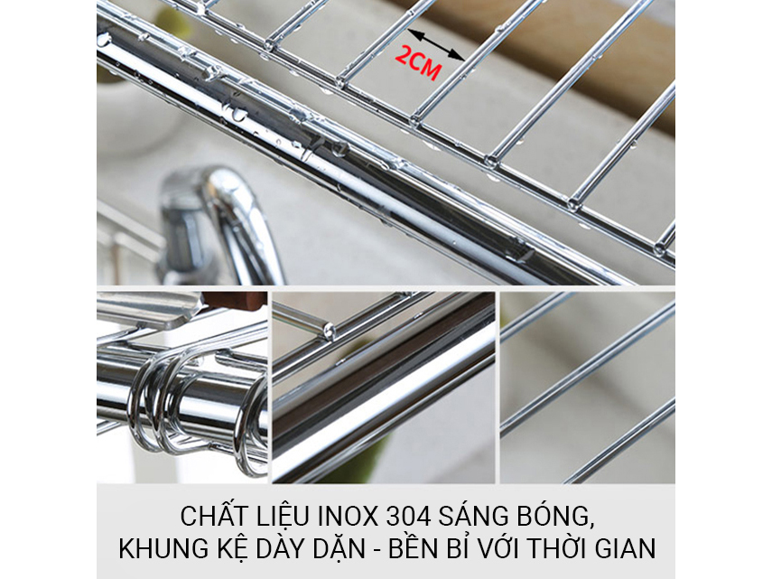 Giá có chất liệu sáng bóng 