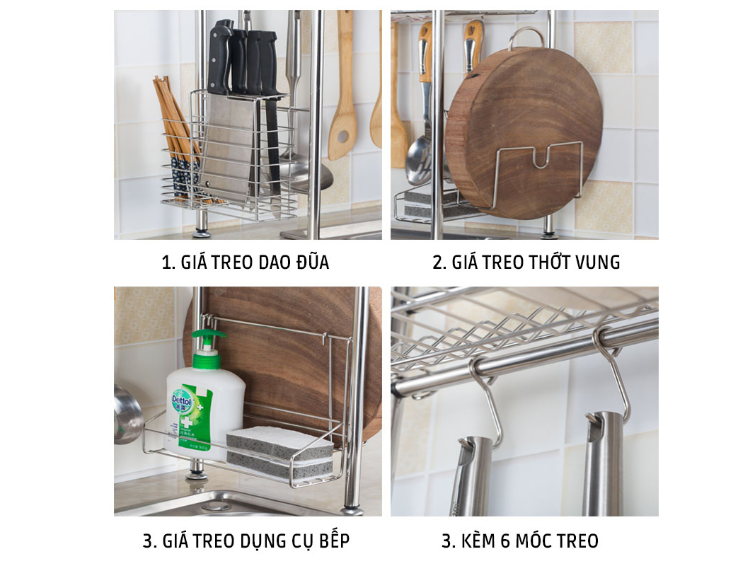 Các vị trí đặt đồ dùng 