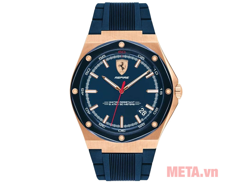 Đồng hồ nam Ferrari 0830667 (Dây cao su, lịch ngày, kích thước mặt 44mm)