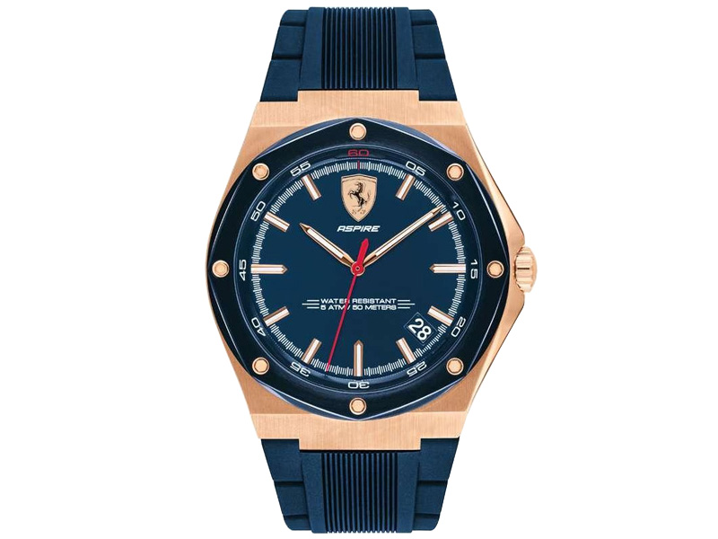 Đồng hồ nam Ferrari 0830667 (Dây cao su, lịch ngày, kích thước mặt 44mm)