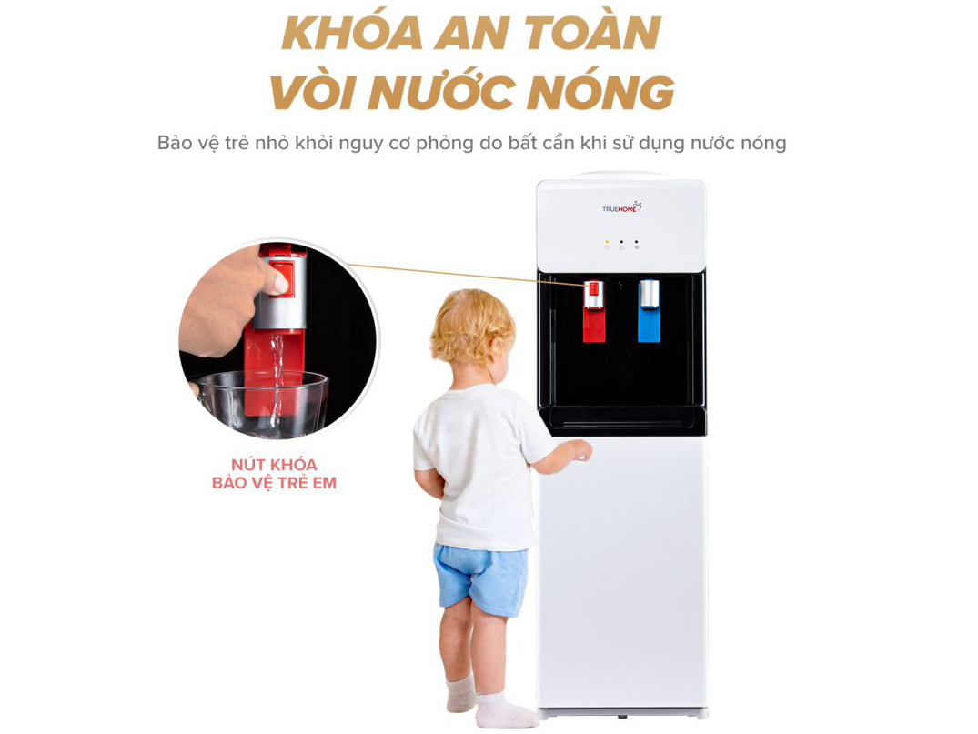 Cây nước nóng lạnh có khóa an toàn