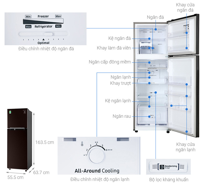 Samsung Inverter 256 lít RT25M4032BY/SV