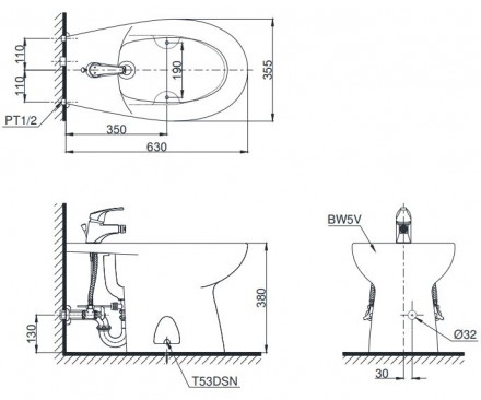 Bồn tiểu nữ Toto BT5