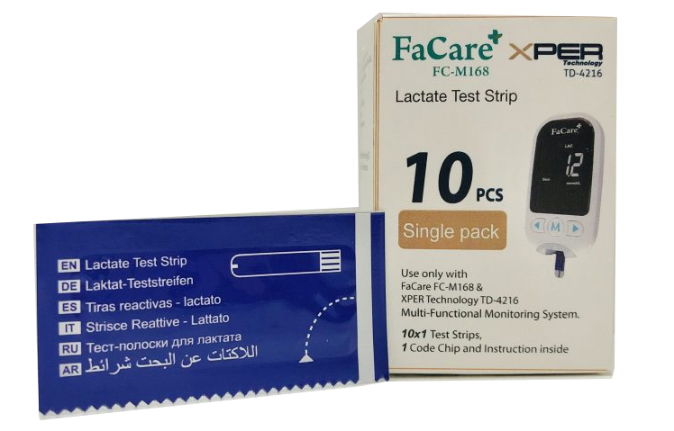 Hộp 10 que thử Lactate và kim lấy máu FC-M168