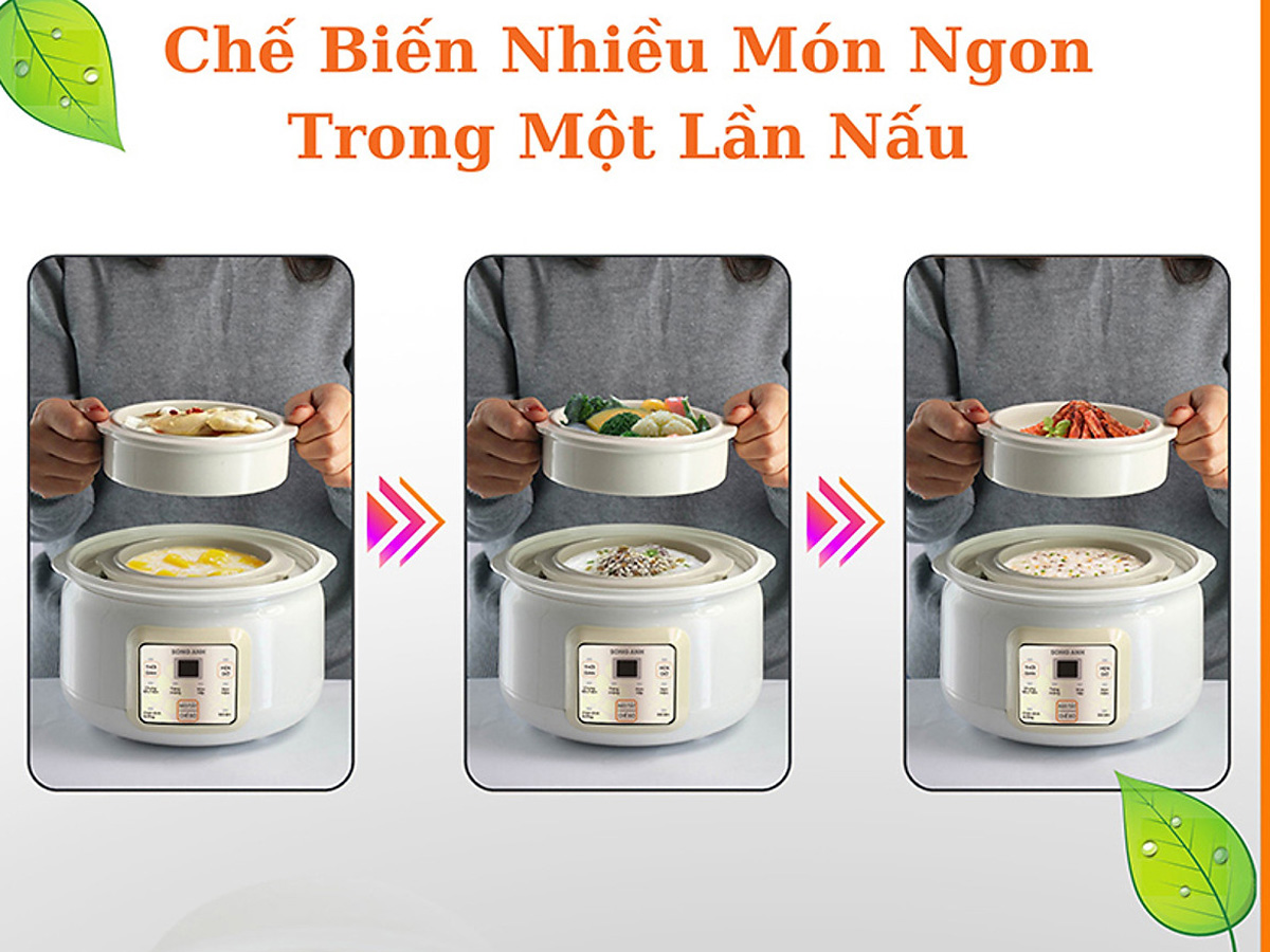 Chế biến nhiều món ăn cùng lúc