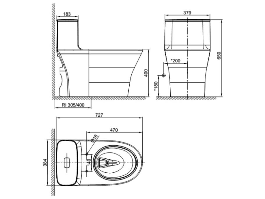 Bồn cầu 1 khối