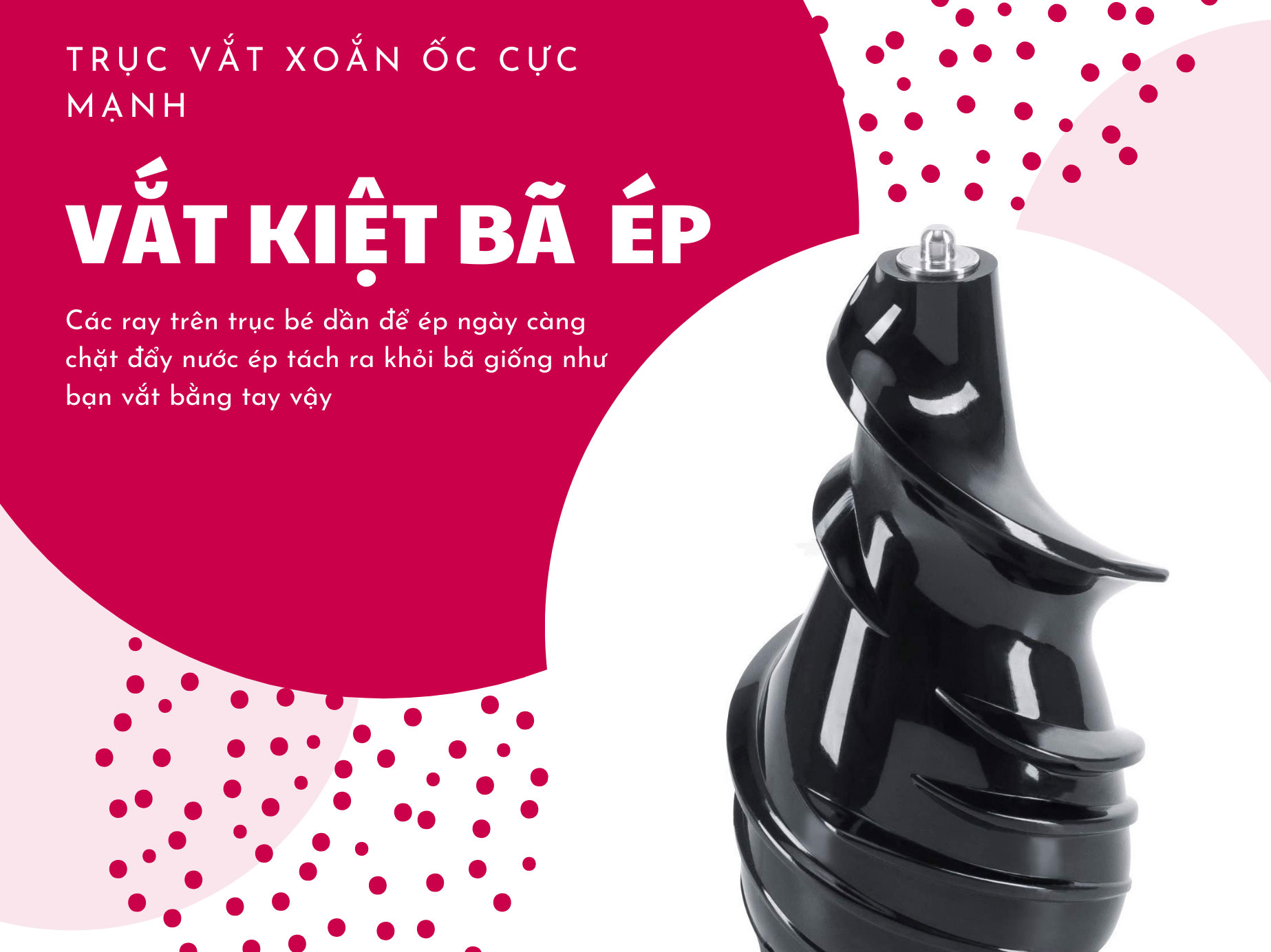Thiết kế vắt kiệt nước ép 