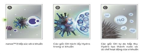 Cách thức ức chế vi khuẩn, virus trong không khí của Nanoe-X