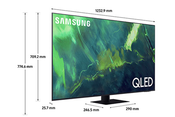 Kích thước Smart Tivi QLED Samsung 4K 55 inch QA55Q70AAKXXV.