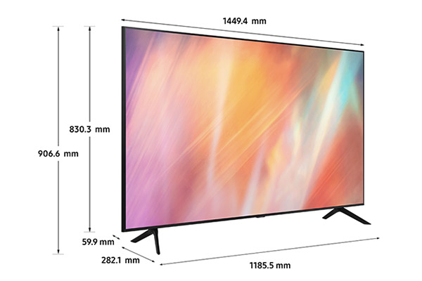 Kích thước của Smart tivi Samsung Crystal UHD 4K 65 inch UA65AU7000KXXV