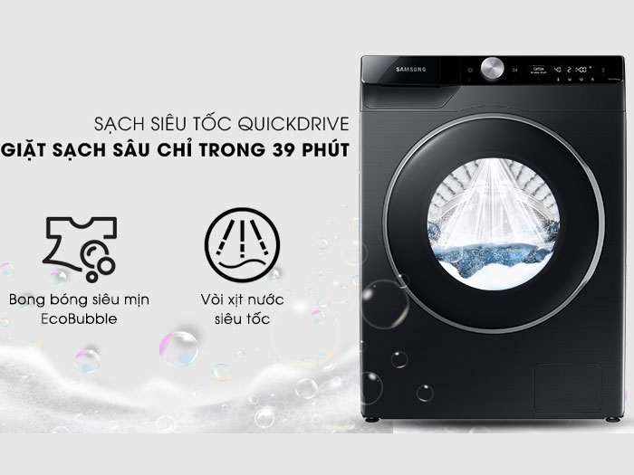 Máy giặt lồng ngang Samsung WW90TP44DSB/SV có chế độ giặt siêu nhanh