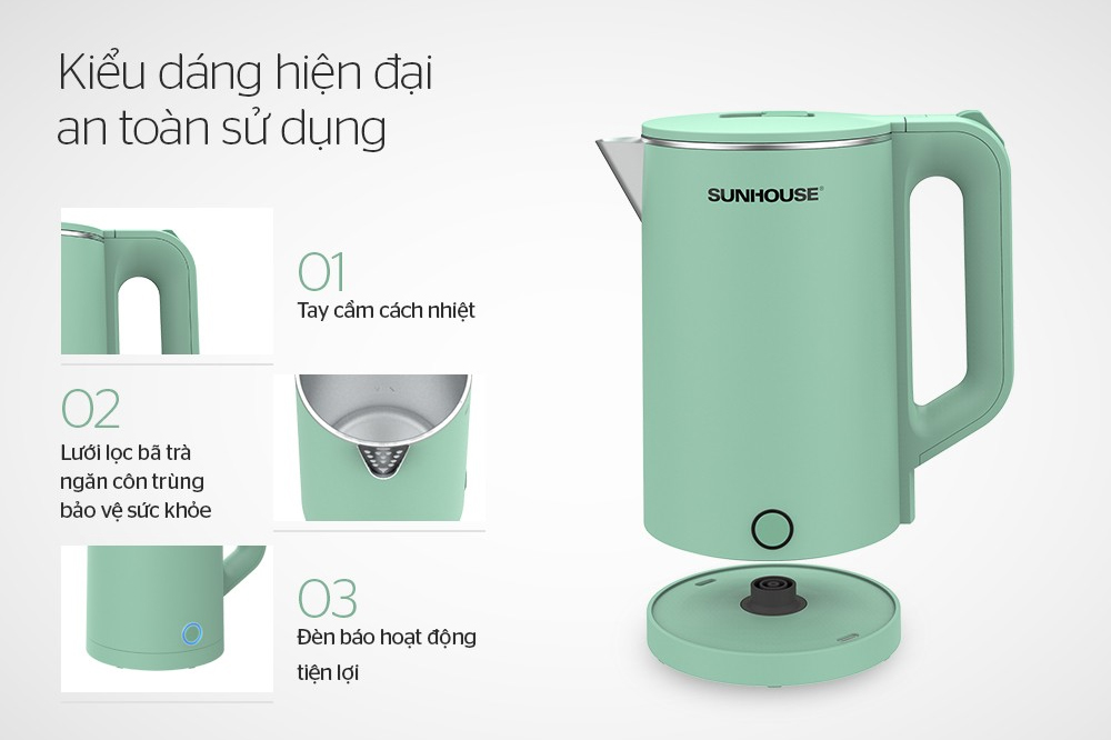 Ấm siêu tốc inox  