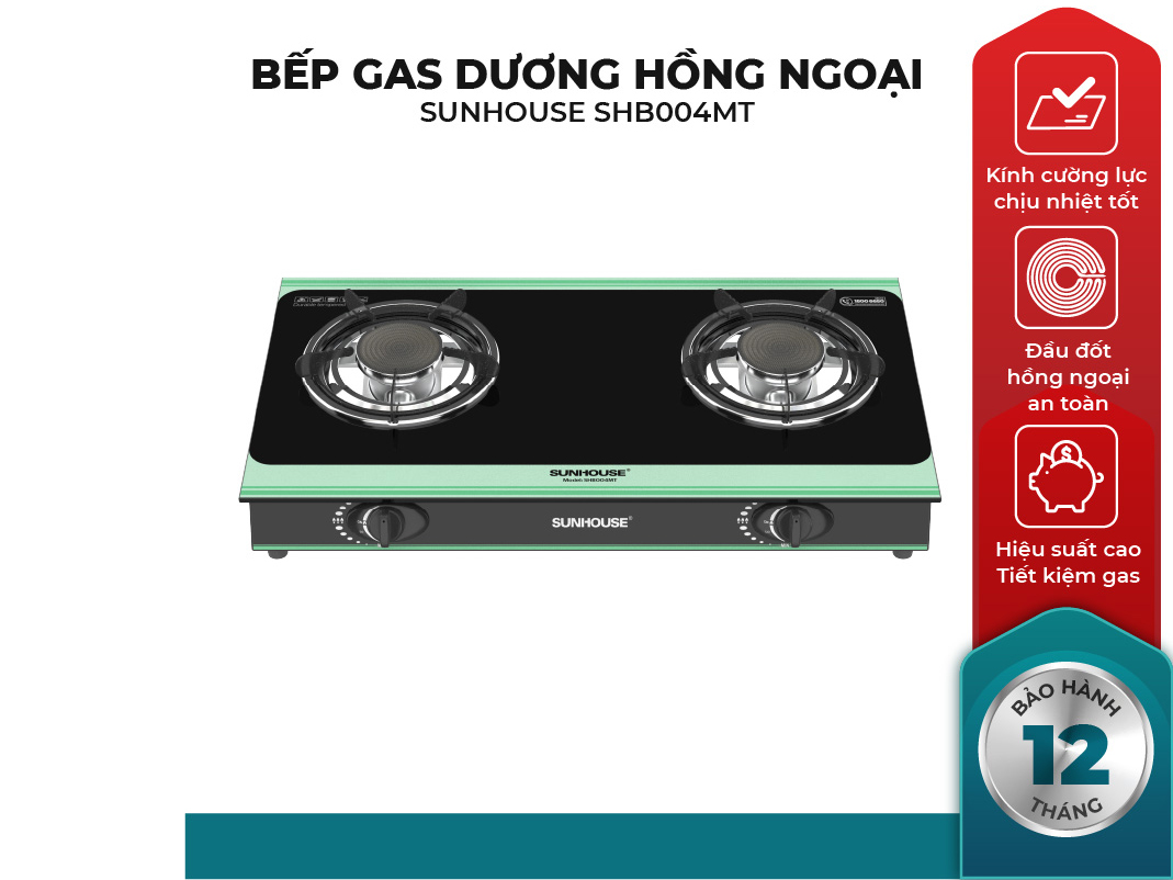 Bếp gas dương hồng ngoại được thiết kế sang trọng và hiện đại