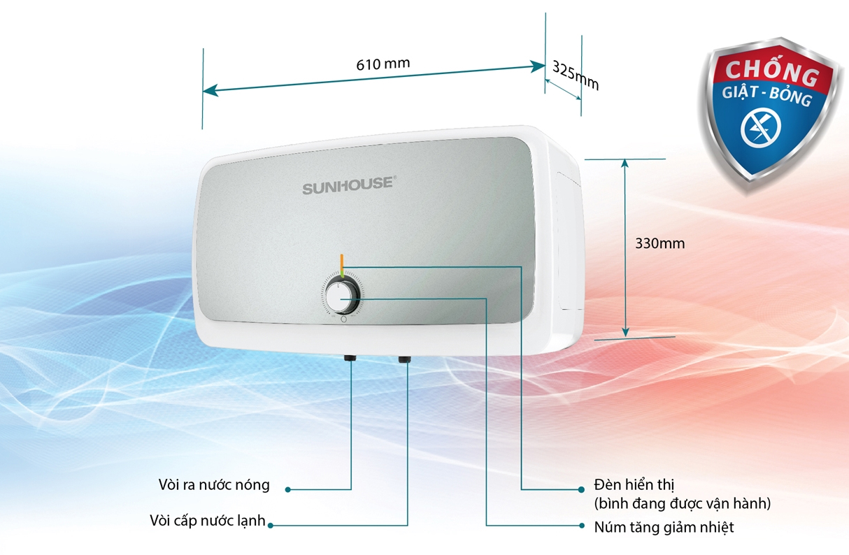 Bình nóng lạnh Sunhouse SHA9266L