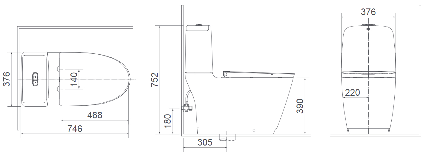 Bồn cầu 2 khối Inax AC-832VN