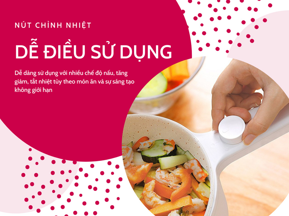 Núm điều khiển dễ sử dụng