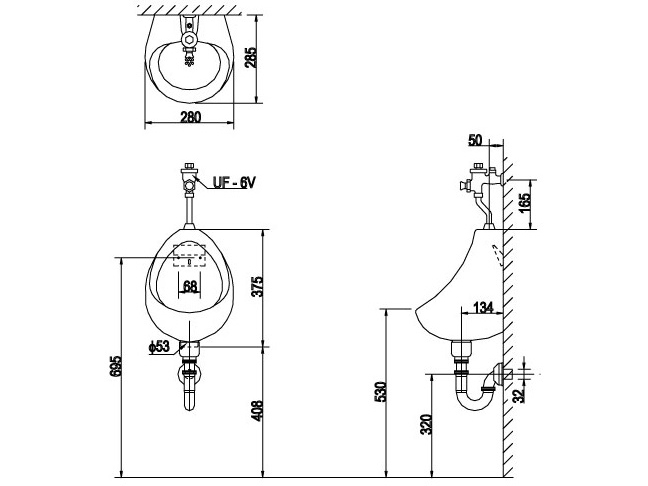 Inax U-116V/BW1