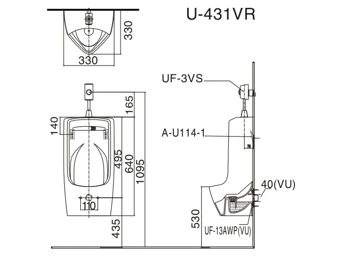 Inax U-431VR/B