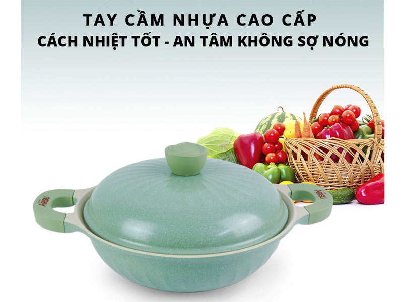 Tay cầm chắc chắn, chống bỏng