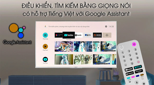 Trợ lý Google trên Android Tivi OLED Sony 4K 65 inch XR-65A80J