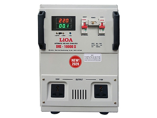 Ổn áp 1 pha Lioa  10KVA DRII 10000II (Dải điện áp đầu vào 50V - 250V )