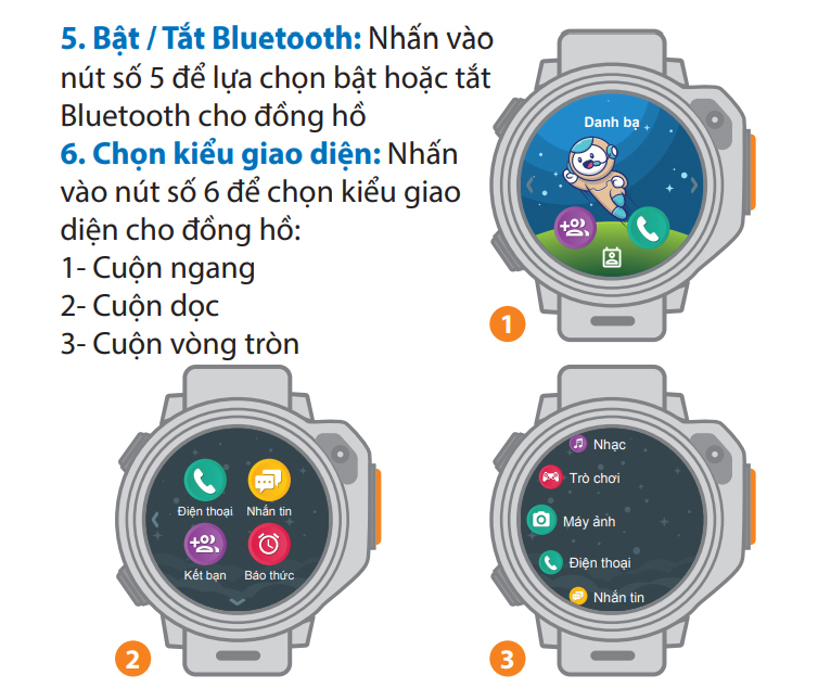 Bật/tắt Bluetooth cho đồng hồ định vị