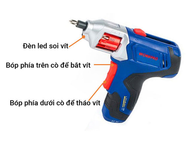 Máy bắt vít sạc điện Workpro W121001