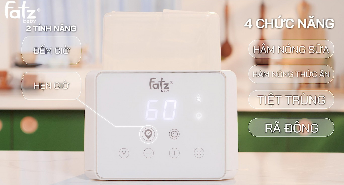 4 chức năng của máy hâm sữa