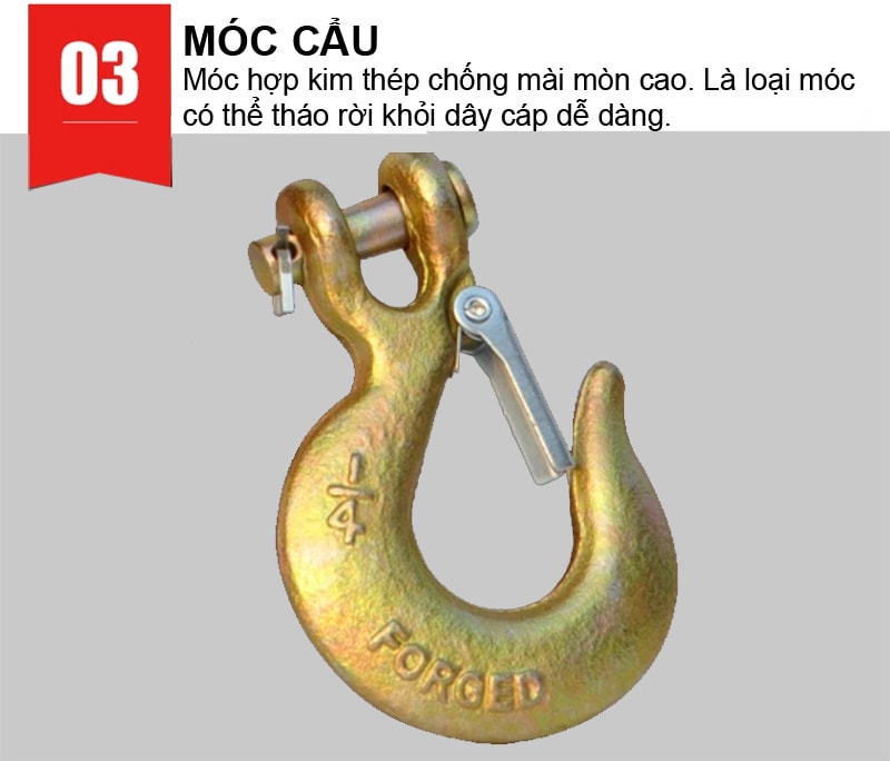 Móc cẩu có chốt an toàn