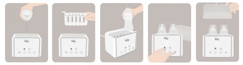 Các bước hâm nóng bình sữa