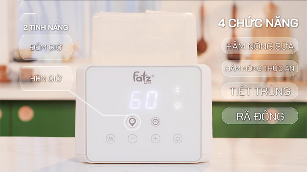 Máy tiệt trùng hâm sữa điện tử Fatzbaby Duo 3 FB3093VN