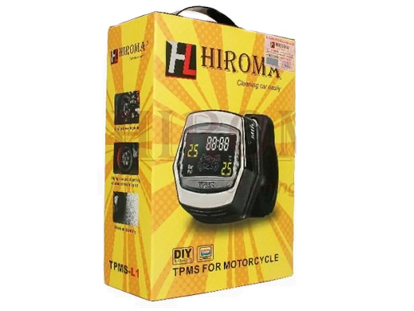 Hình ảnh thiết bị báo áp suất lốp xe máy chính hãng Hiroma