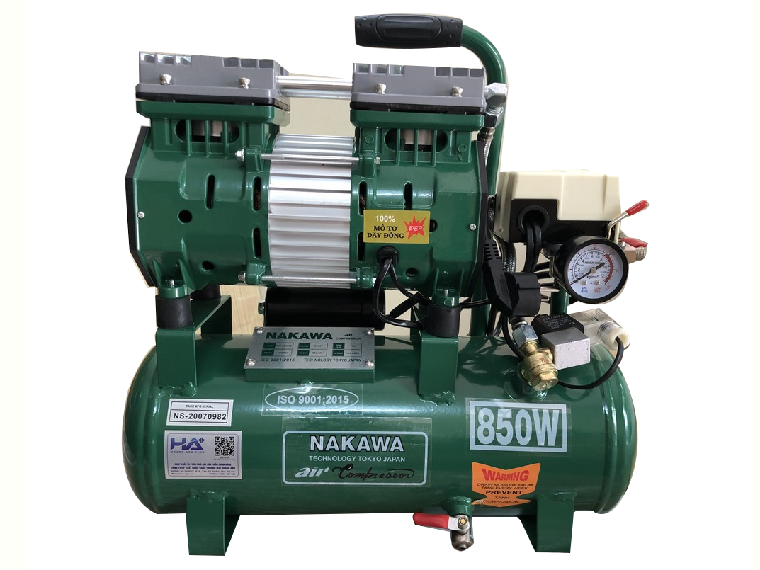 Máy nén khí không dầu Nakawa NK 800/12 800W 12 lít