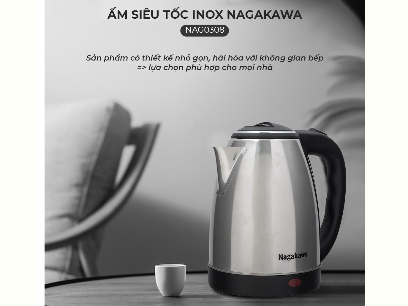 Bình đun nước siêu tốc Nagakawa