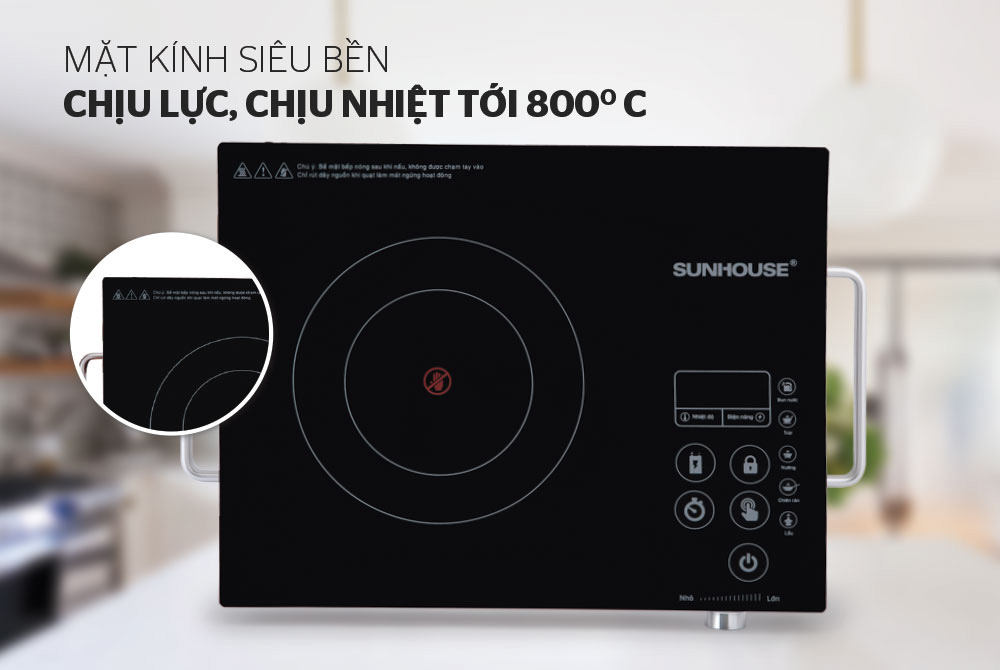 Mặt kính chịu lực tốt, chống sốc nhiệt