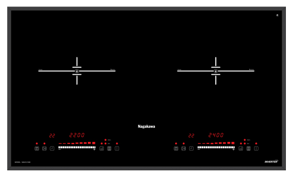 Bếp đôi điện từ Inverter Nagakawa NAG1214M