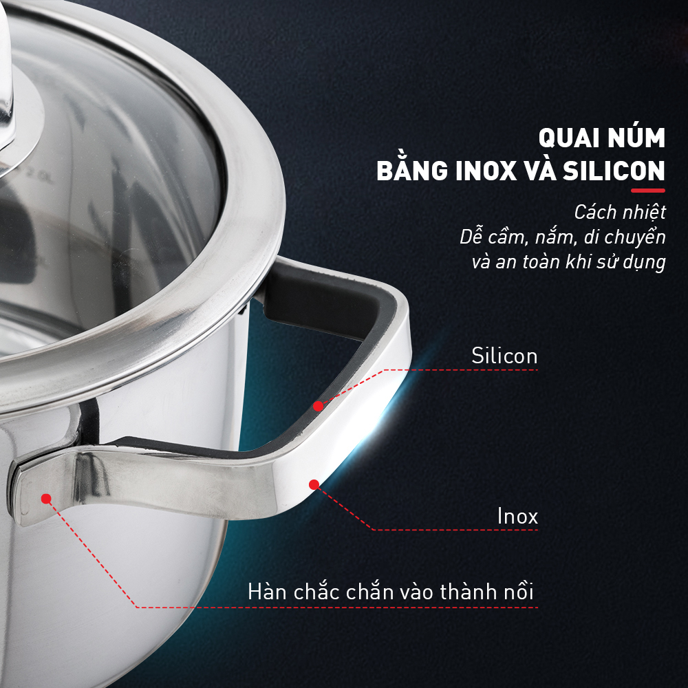 Quai nồi hàn chắc chắn vào thành nồi